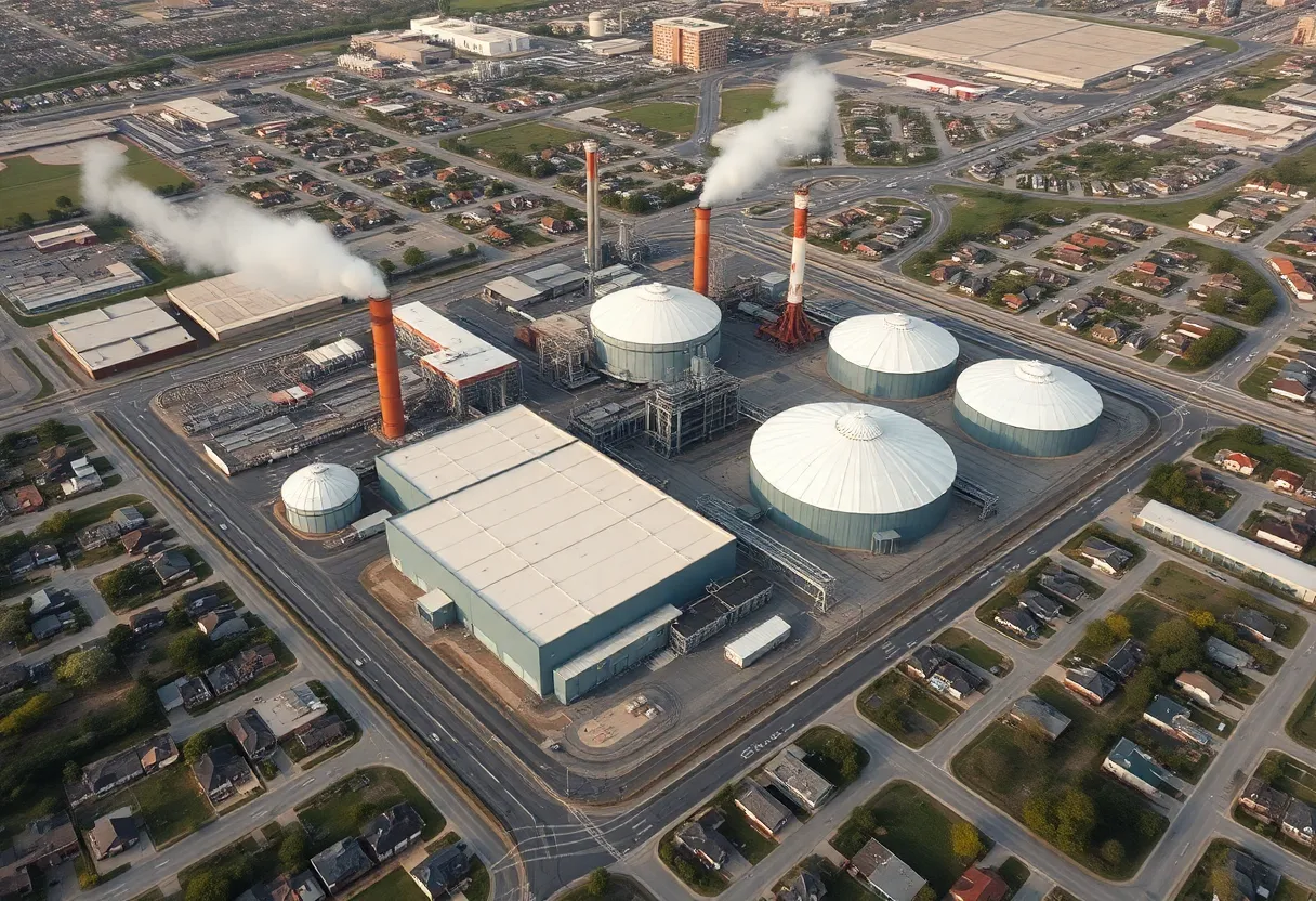 Aerial view of GAF and TAMKO facilities in Dallas