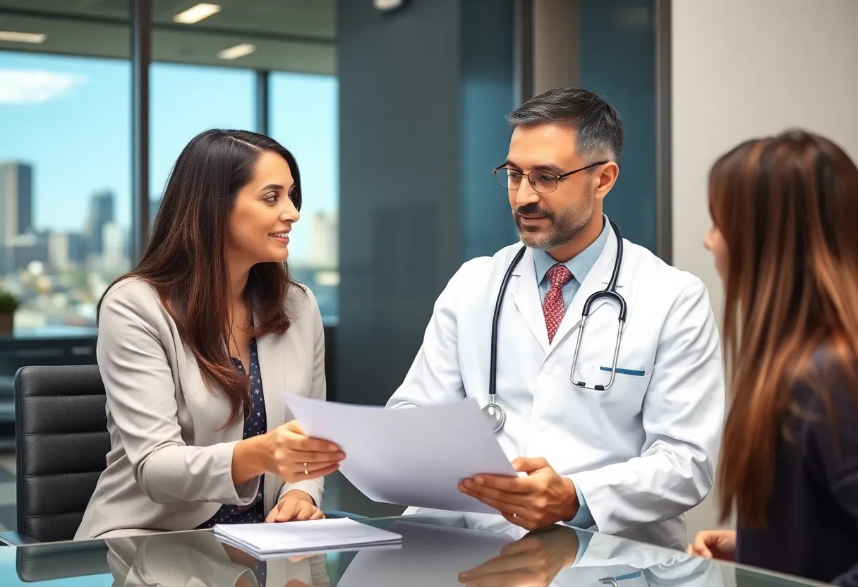 Health insurance consultation in Dallas office