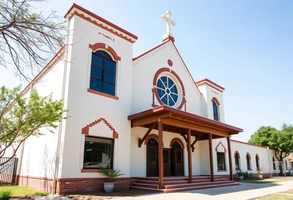 Revitalized church building transformed into a nonprofit community center in Dallas