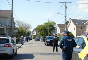 View of Red Bird neighborhood with police presence
