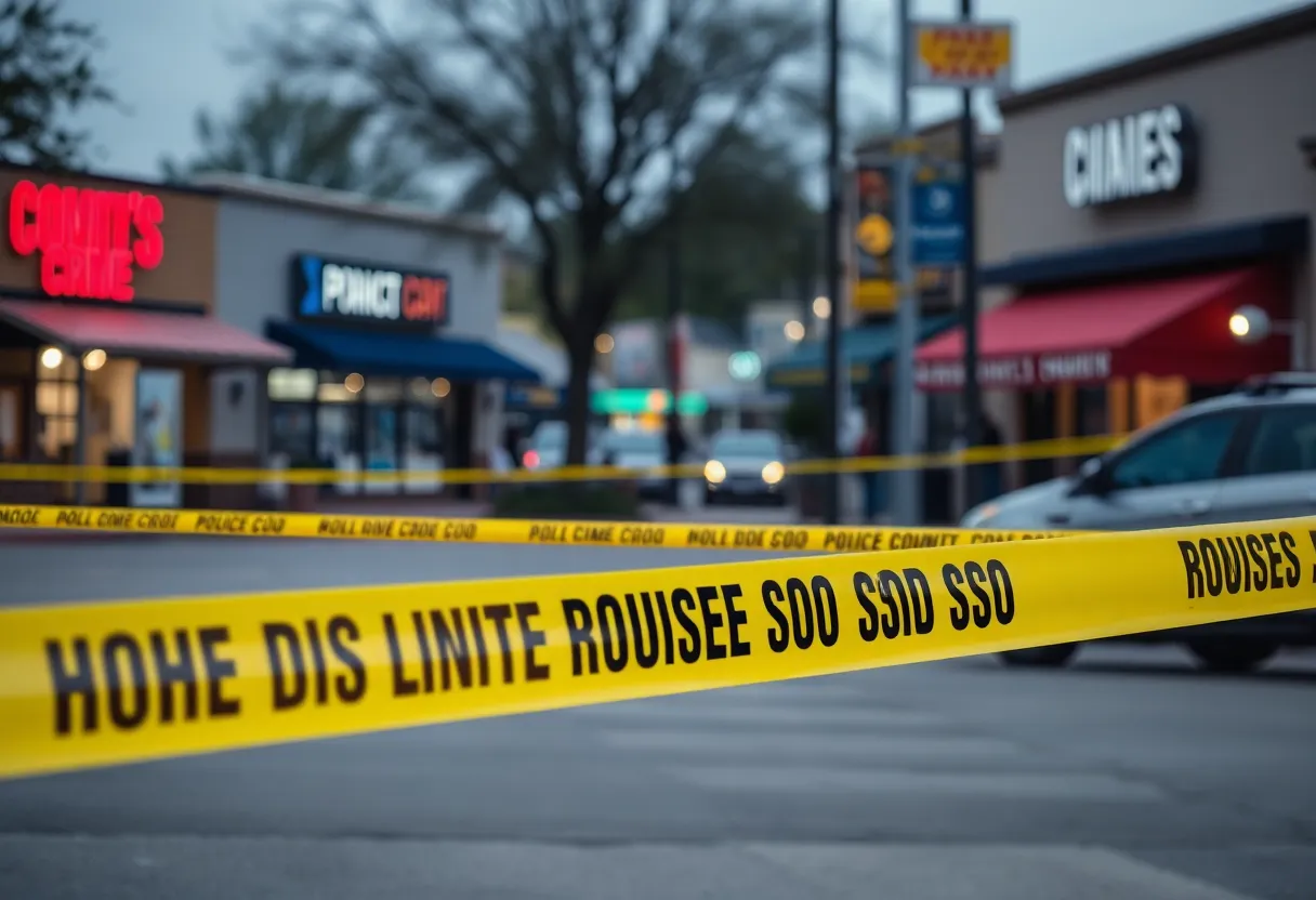 Police investigating a shooting scene in Dallas.