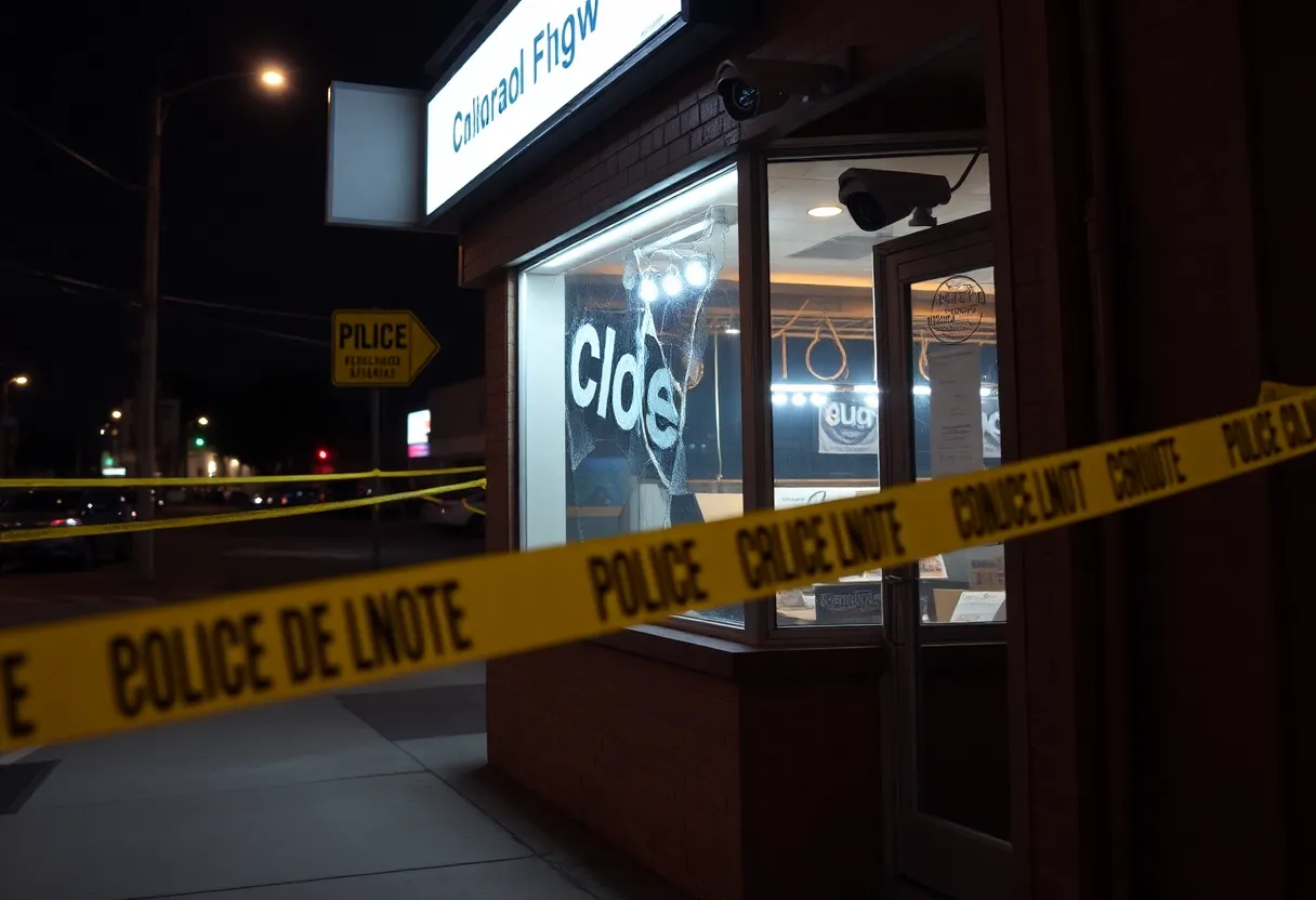 Dallas small business with broken window after a break-in