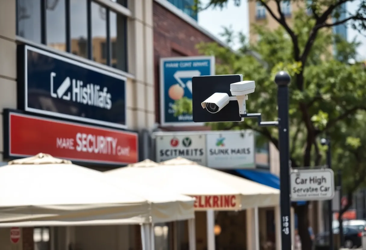 Dallas small businesses with security measures displayed.