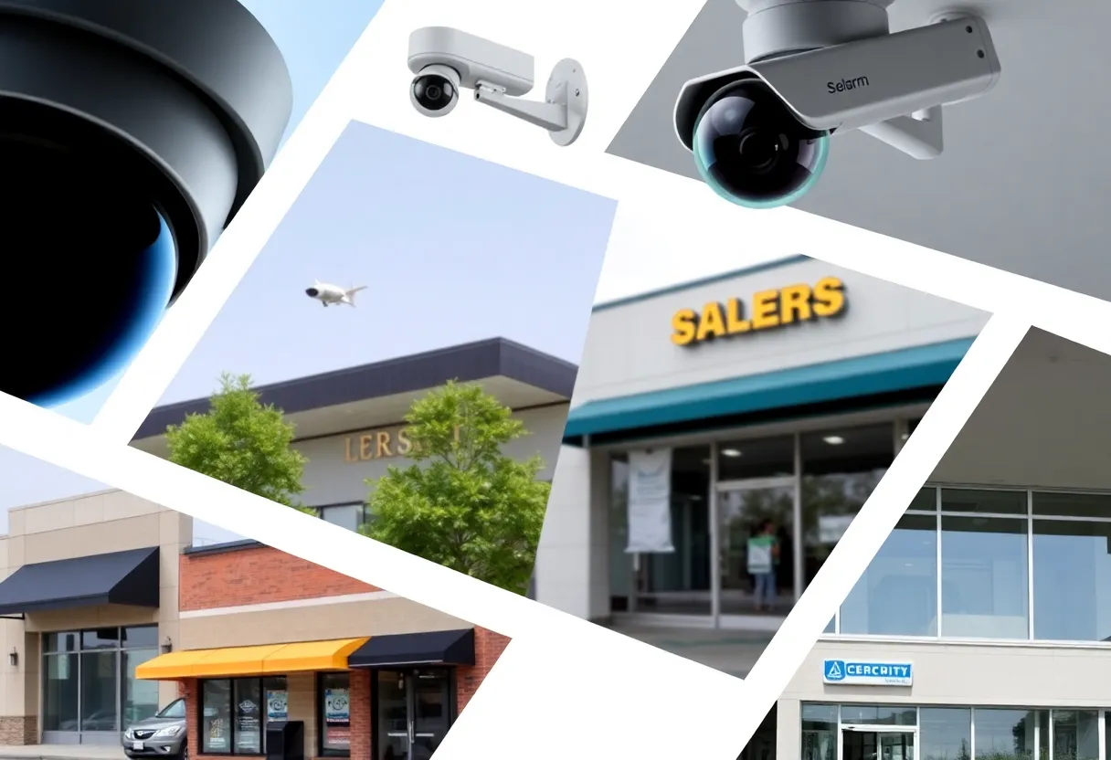 Small businesses in Dallas with visible security measures