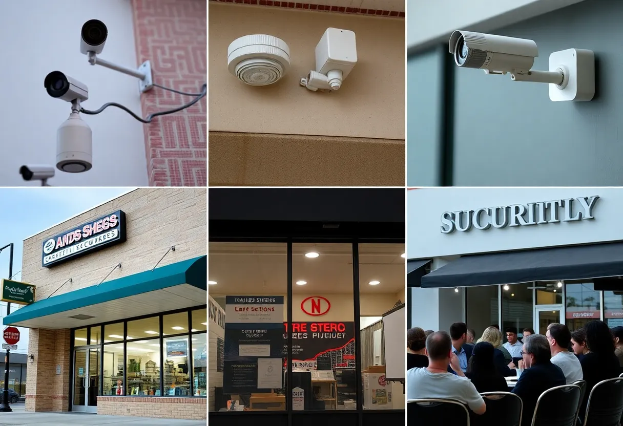 Community meeting discussing security for Dallas small businesses.