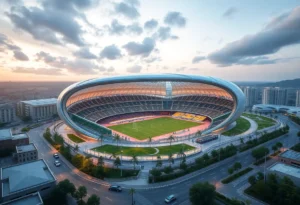 Conceptual image of the proposed new arena for the Dallas Stars in Plano