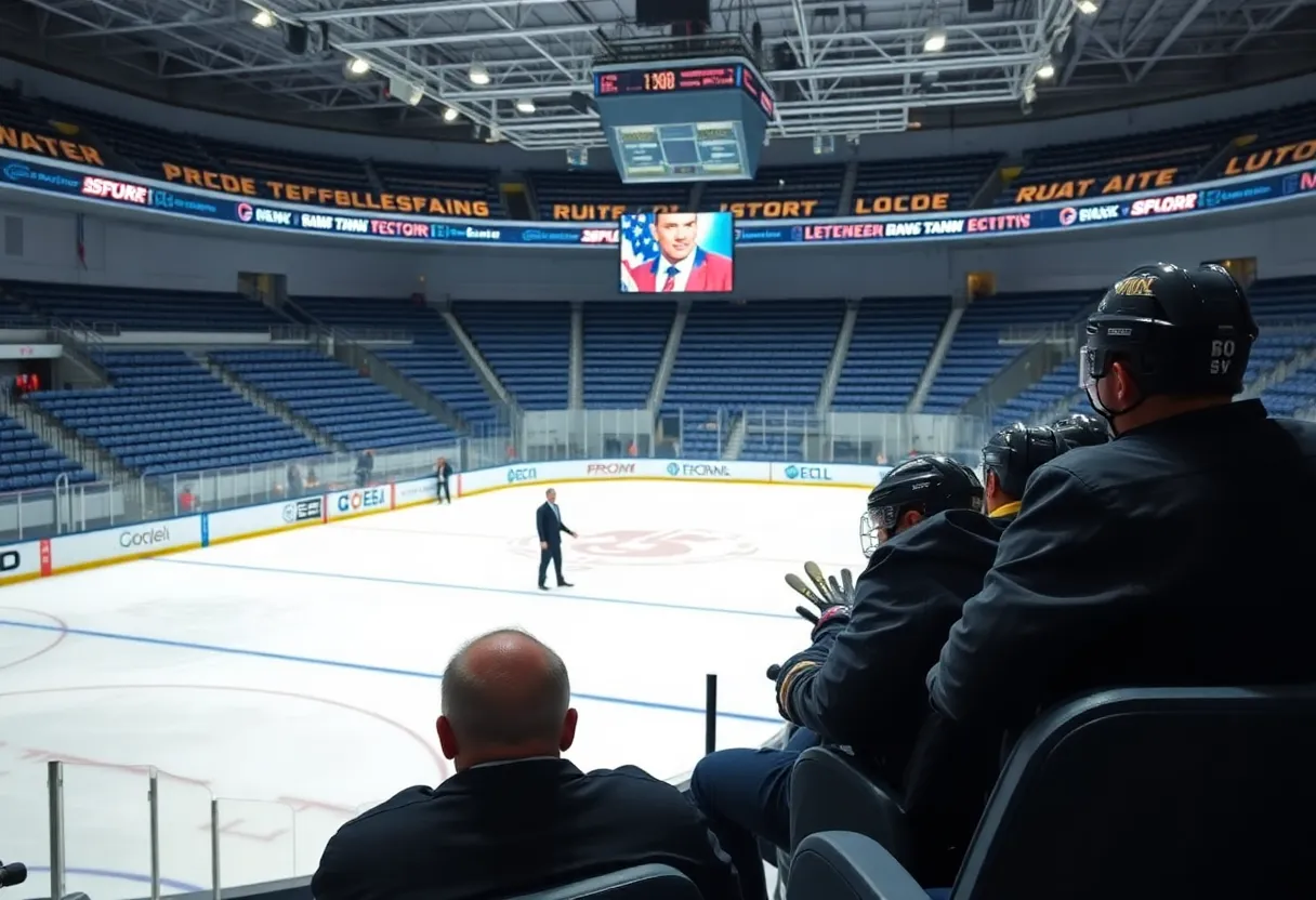 Dallas Stars hockey team discussing strategies after player injury