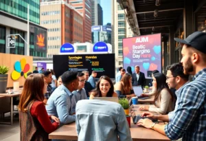 Illustration of various startups thriving in Dallas-Fort Worth area, representing innovation and diversity.