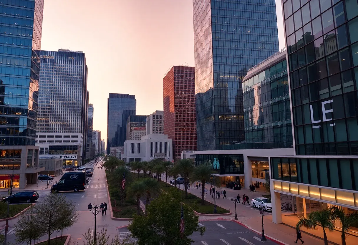 City skyline of Dallas, Texas highlighting real estate growth