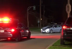 Scene of a traffic accident on Midvale Drive, Dallas