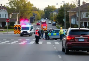 Emergency responders at a traffic collision site in Dallas