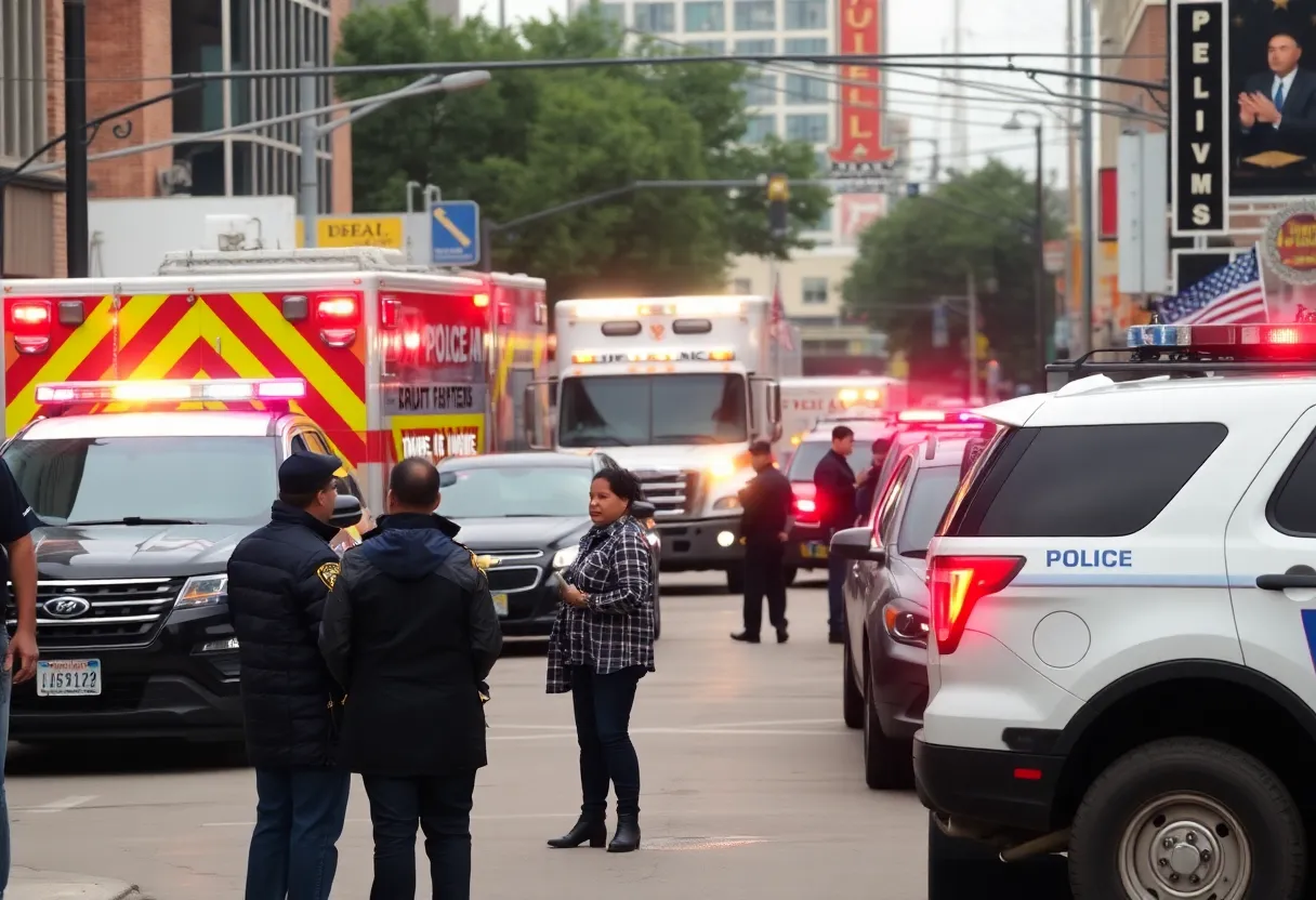 Police presence in Deep Ellum following a stabbing incident