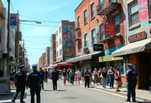 A vibrant street in Deep Ellum showcasing arts and culture.