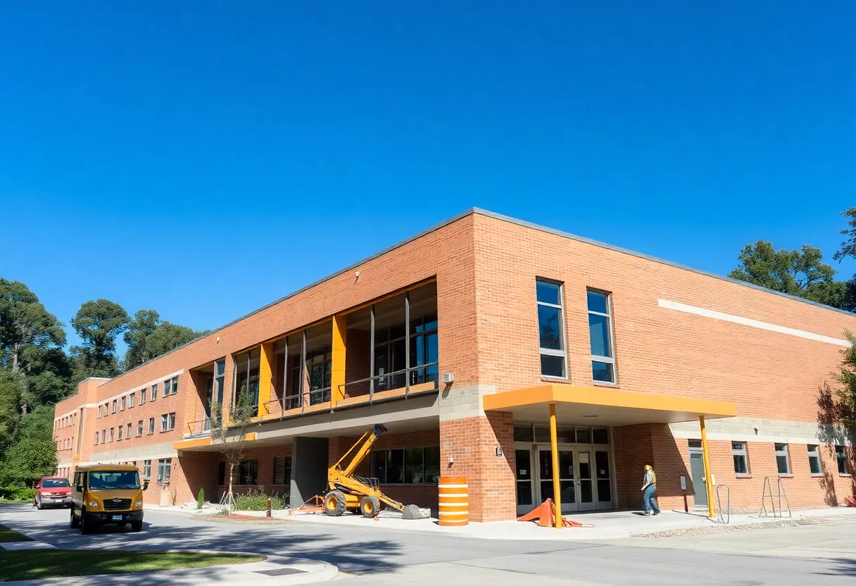 Construction work on Denton ISD elementary school renovations