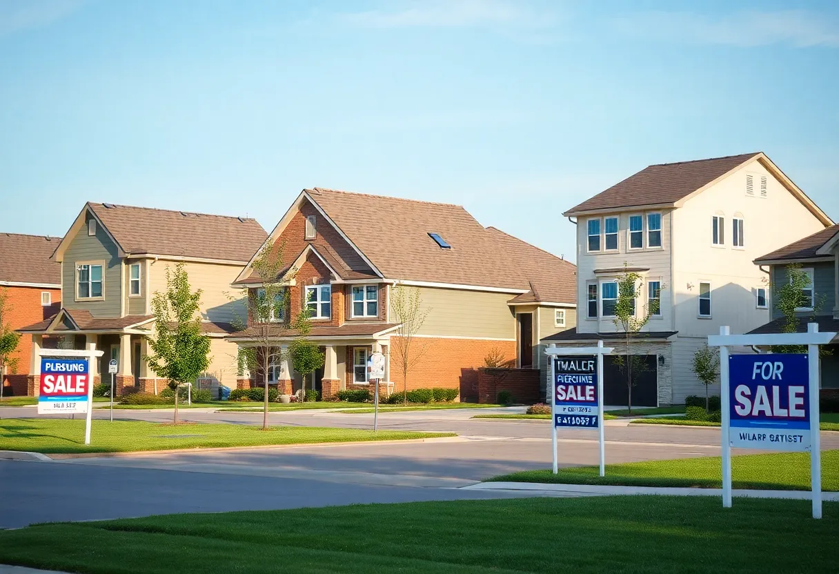 New homes for sale in Dallas-Fort Worth with a clear blue sky