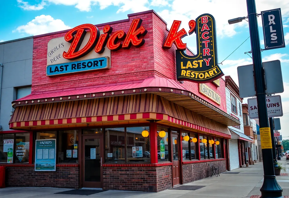 Exterior of Dick's Last Resort restaurant in Dallas, now closed