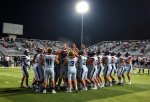Duncanville football team celebrating victory on the field