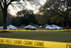 Police presence at a shooting scene in East Fort Worth