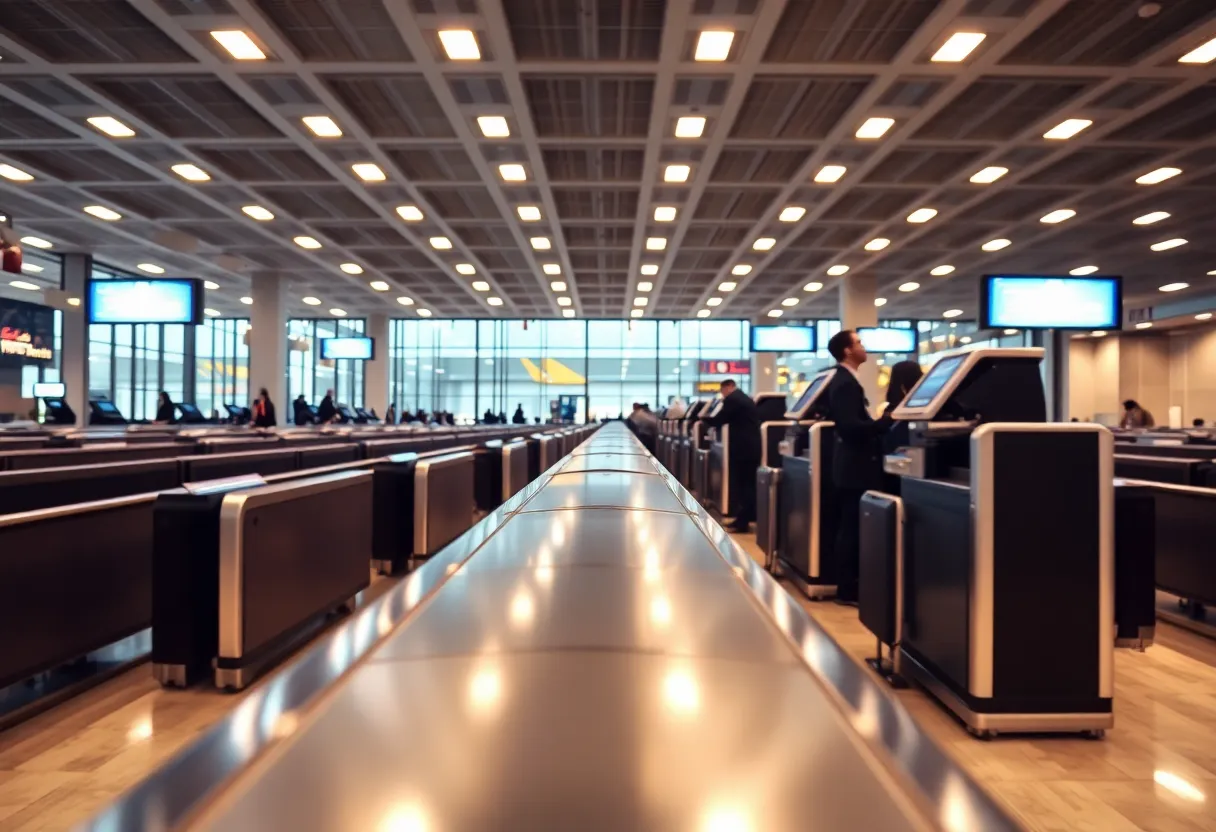 Electronic boarding gate at Dallas Fort Worth International Airport