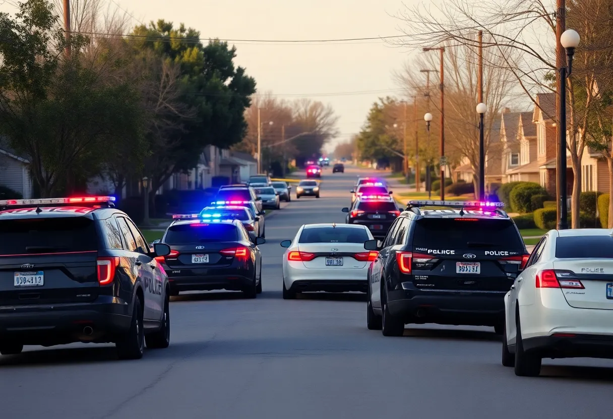 Police at the scene of a shooting in Far North Dallas