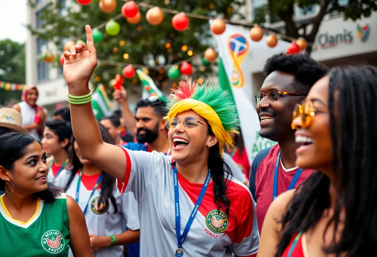 Community celebration for FIFA World Cup in Dallas.