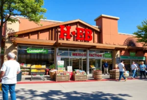 Exterior view of the first H-E-B store in Dallas