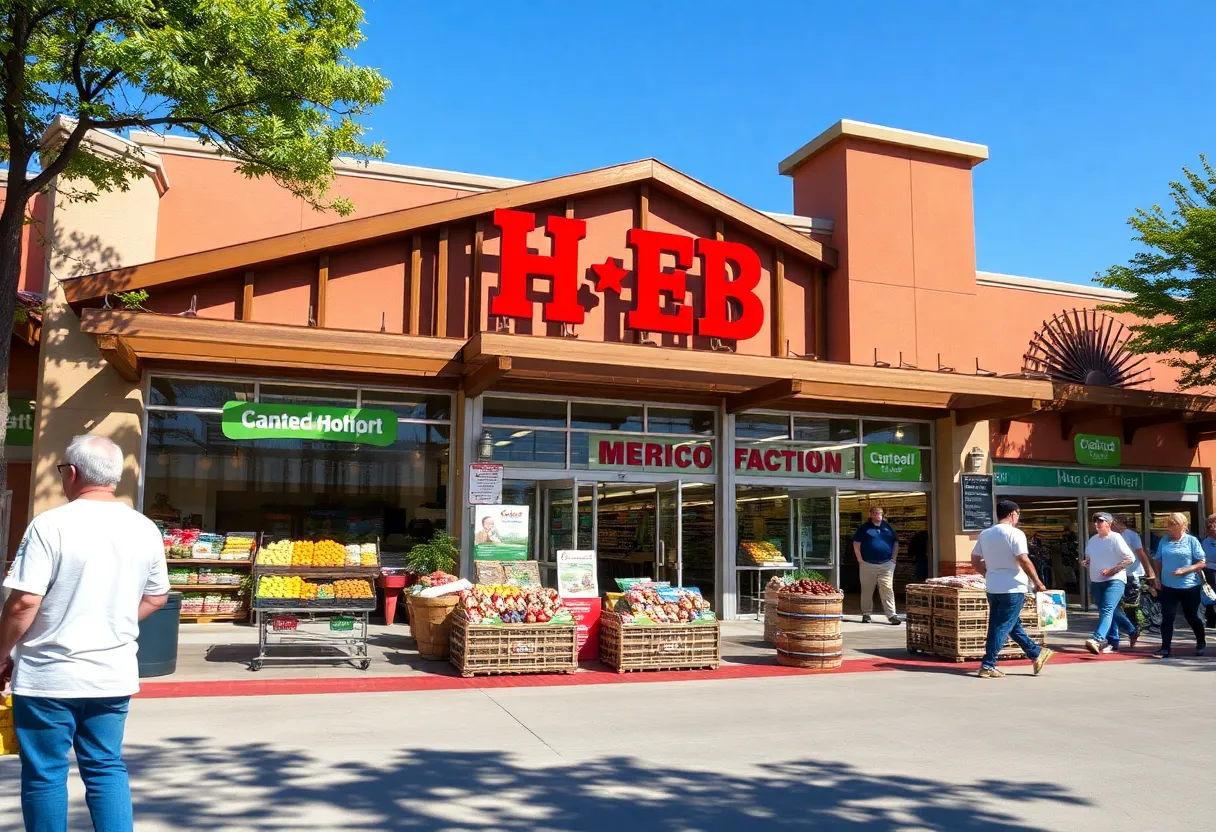 Exterior view of the first H-E-B store in Dallas