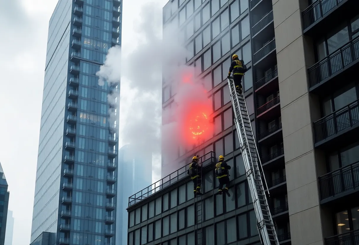Firefighters conducting training exercises at Cliff Manor