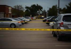 Parking lot in Fort Worth reflecting concerns about gun violence