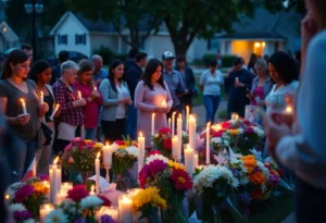 Community vigil honoring a shooting victim in Fort Worth