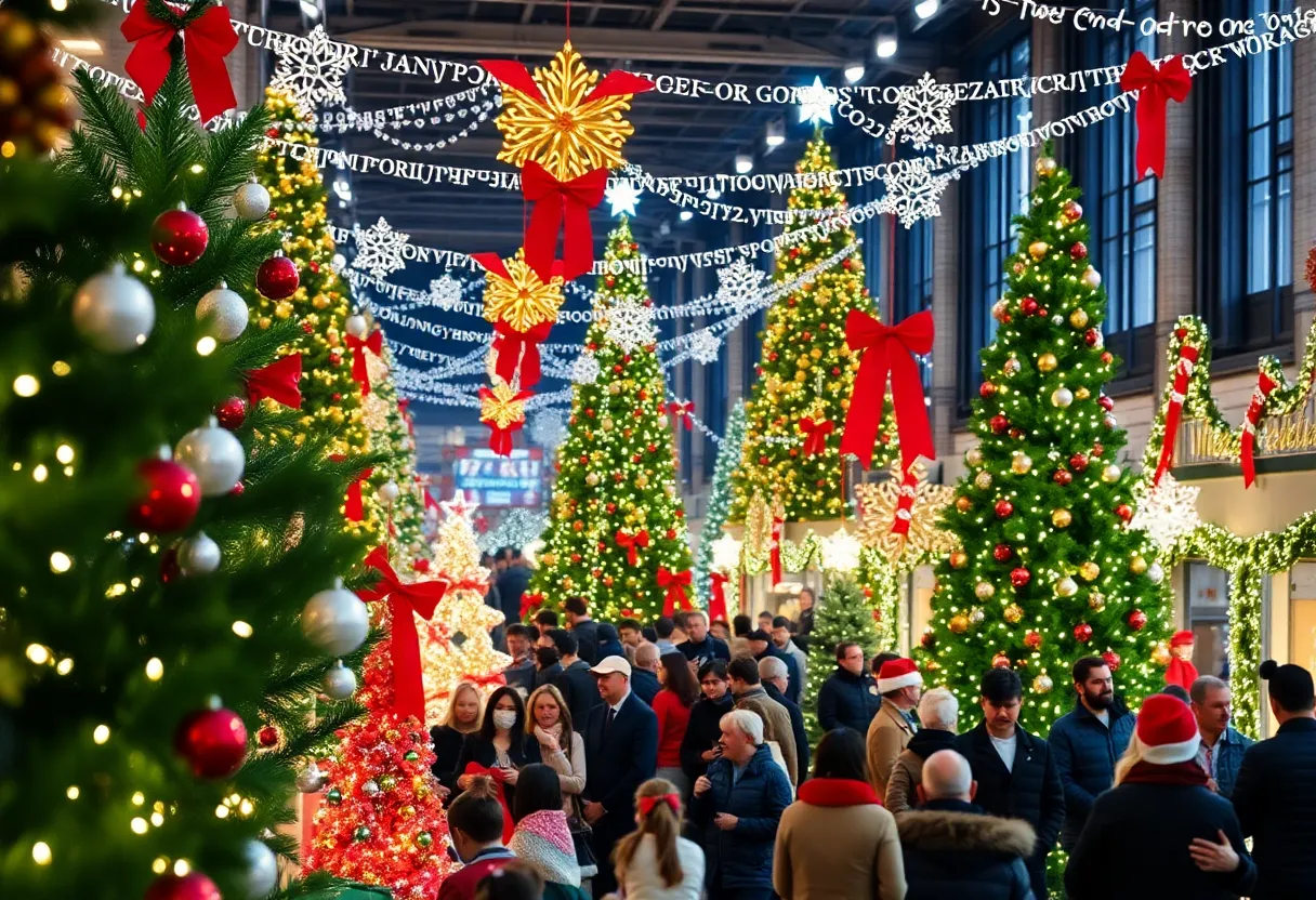 A vibrant global Christmas celebration showcasing various traditions.