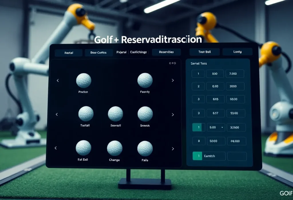 Visual representation of a digital golf ball recommendation tool on a smartphone