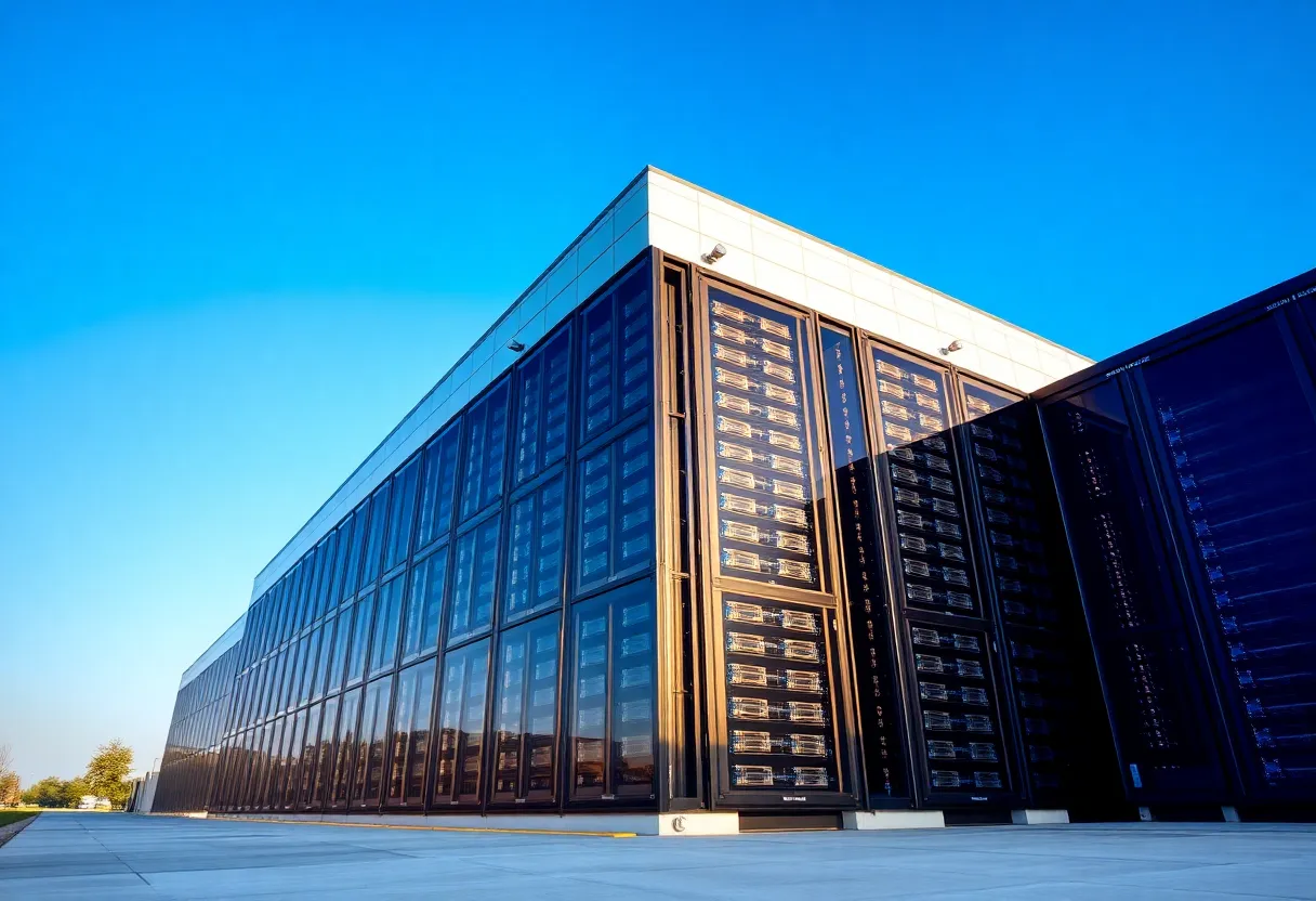 Visualization of a new data center facility in Midlothian, Texas.