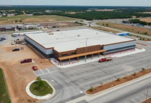 Construction site of H-E-B store in Dallas, Texas