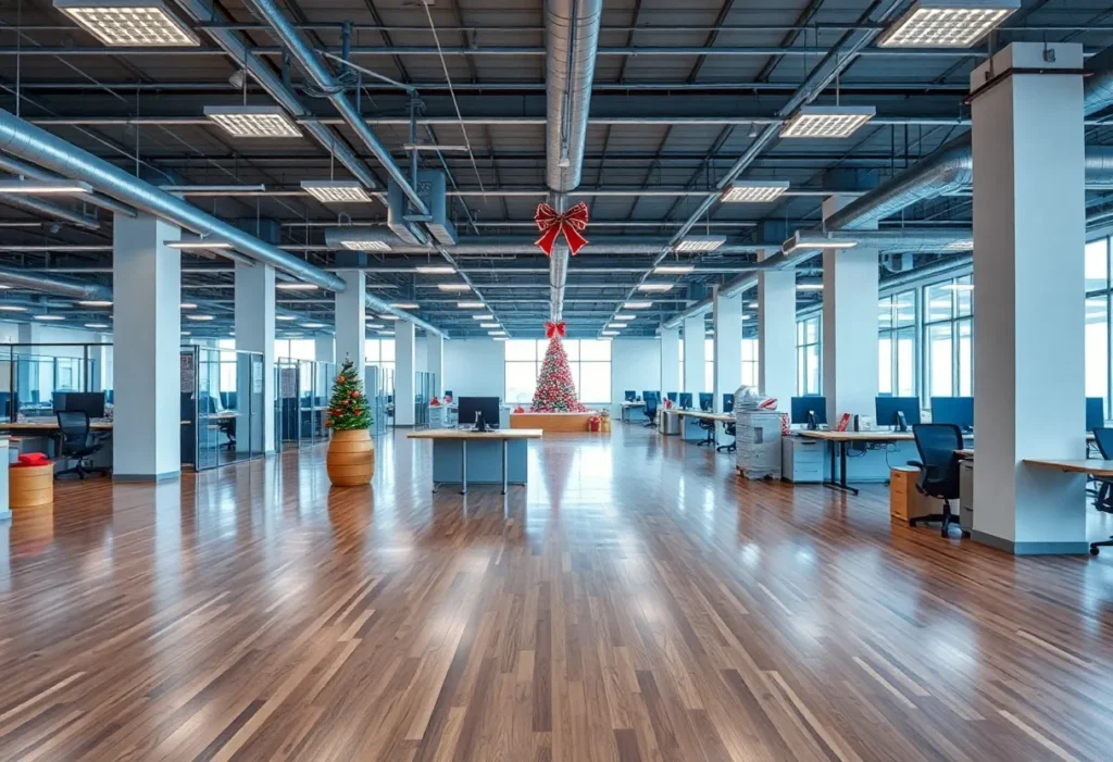 Empty office space during holiday season layoffs in Texas