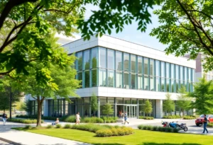 Concept of Horton family new office building in Fort Worth