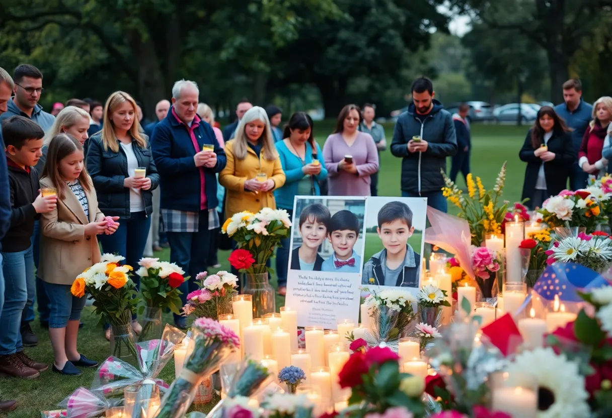 Community memorial for twins at Jasper High School