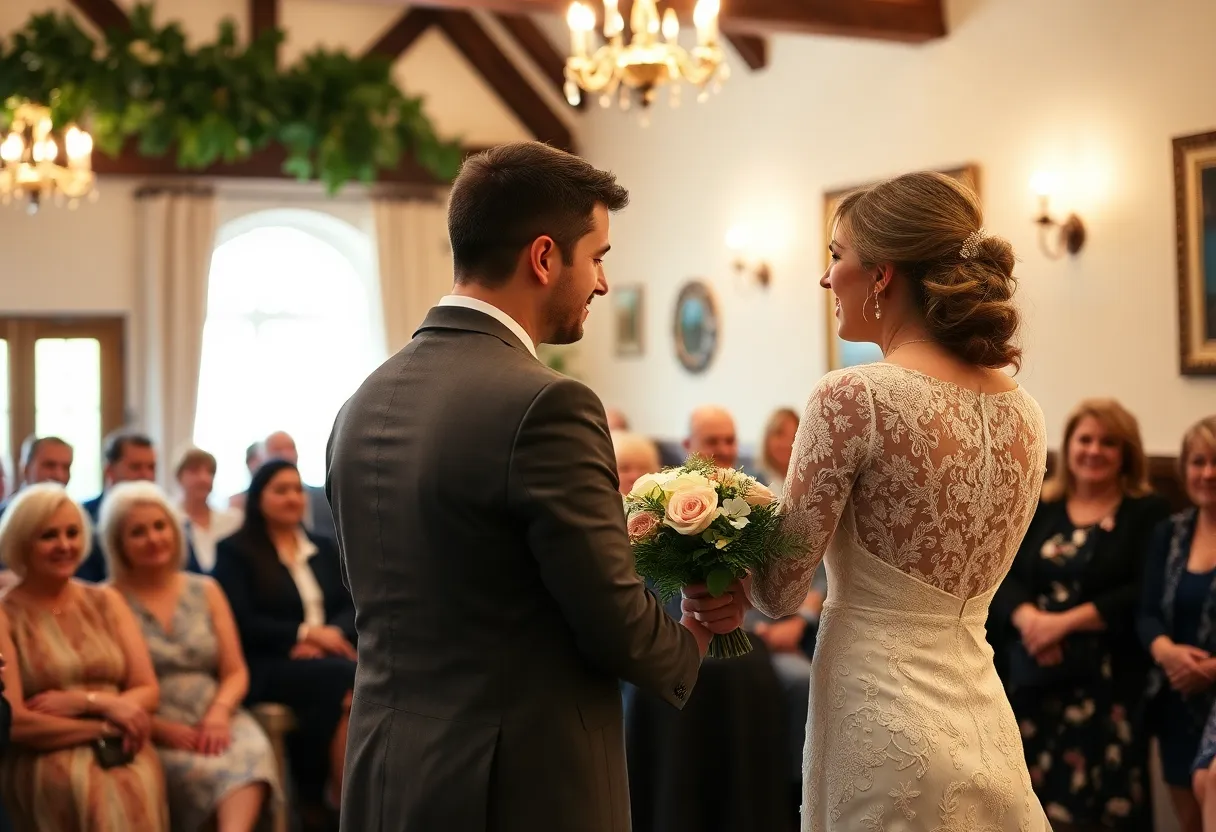 A joyful vow renewal ceremony capturing the essence of love and commitment.