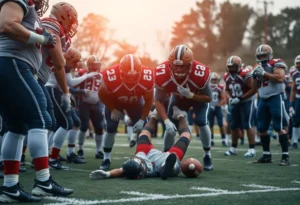 Kansas City Chiefs players in action during a game.