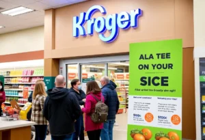 Customers receive flu vaccines at Kroger store during the Vaccination Wellness Day event.