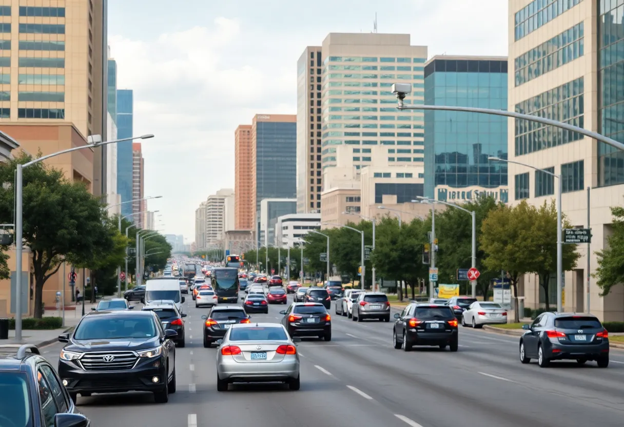 License plate reader cameras installed on a street in Dallas