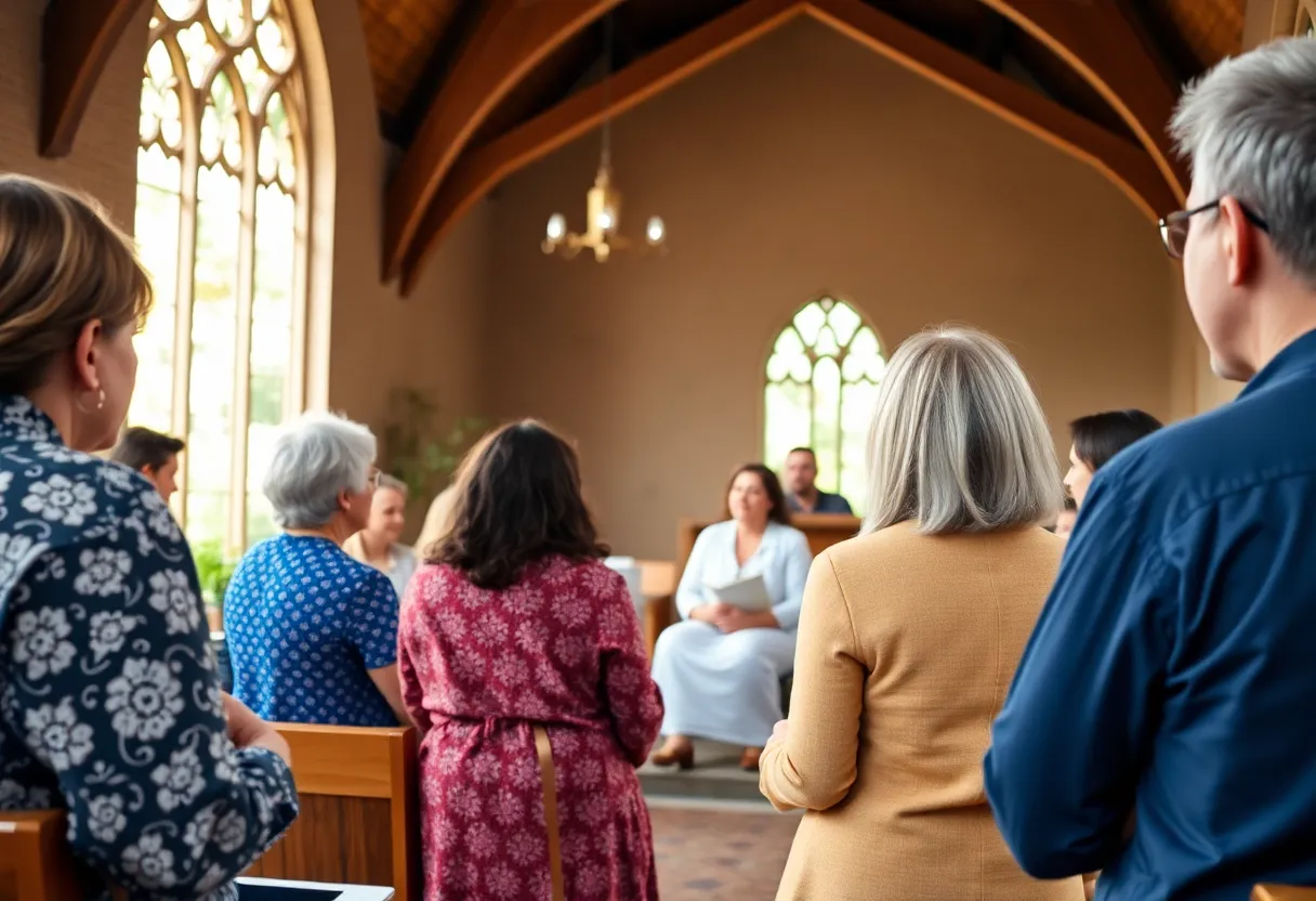 Participants in a spiritual growth class at Unity Church of Dallas