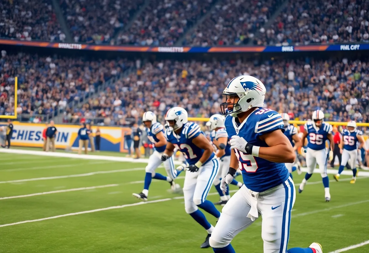 Detroit Lions and Dallas Cowboys in action during the game.