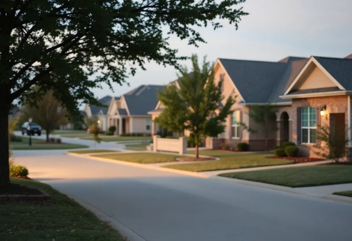 A quiet suburban street in McKinney, Texas