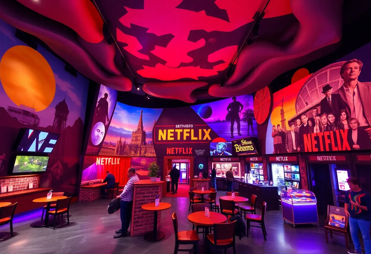 Interactive attractions at Netflix House Dallas.