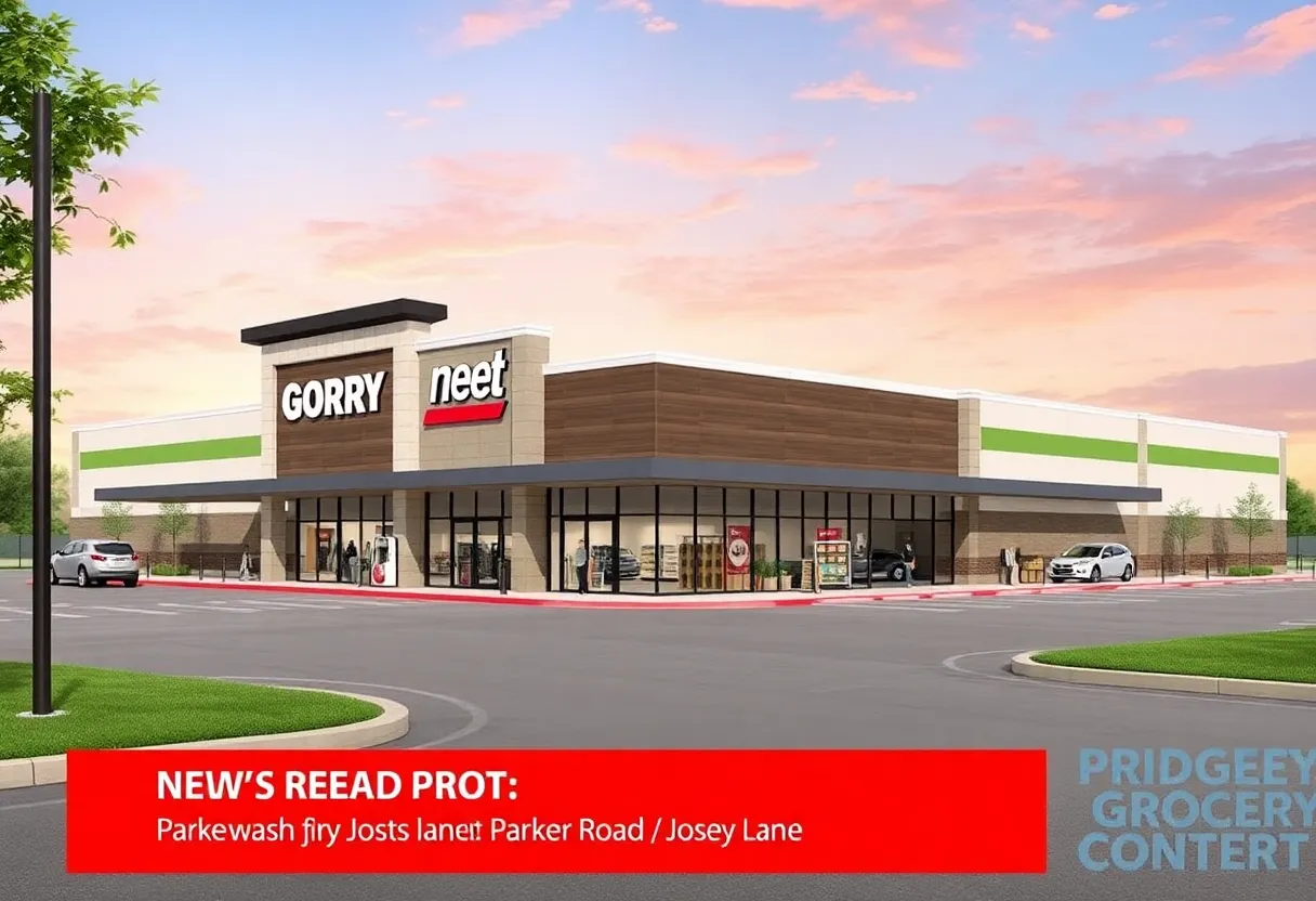 Proposed new H-E-B grocery store at Parker Road and Josey Lane