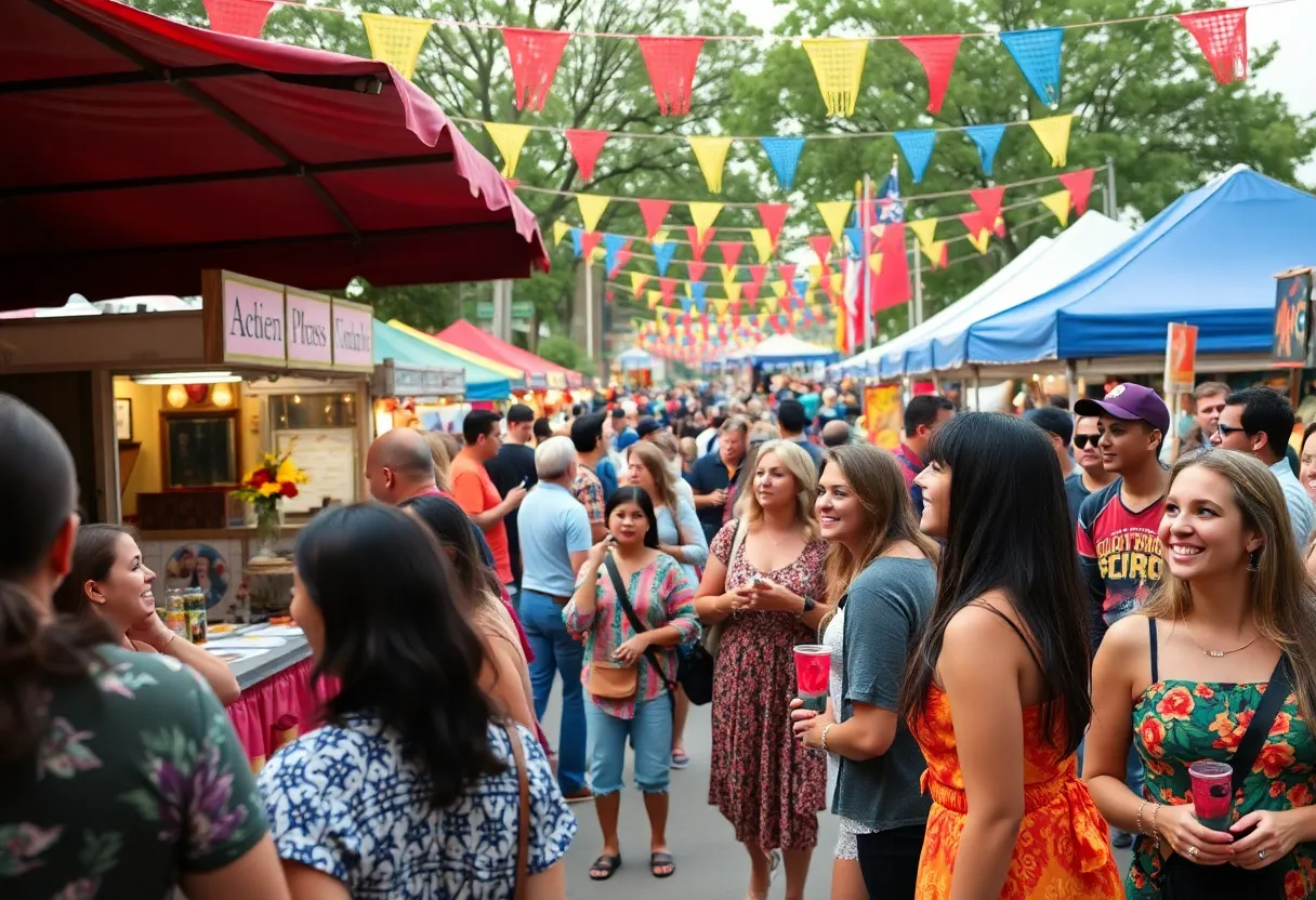 A colorful collage of North Texas festivals showcasing local culture and entertainment.