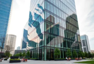 Modern office buildings at Park Lane in Dallas, Texas