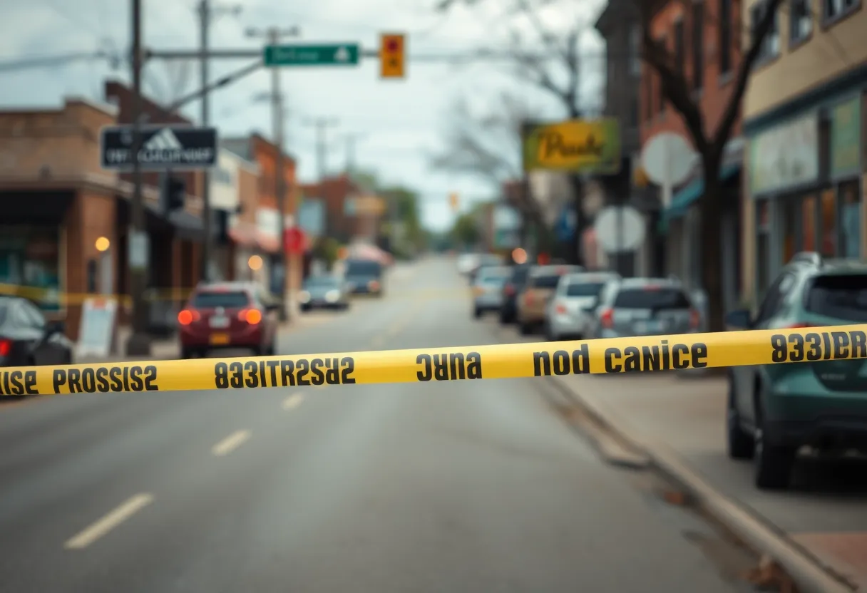 Police activity on a street in Old East Dallas