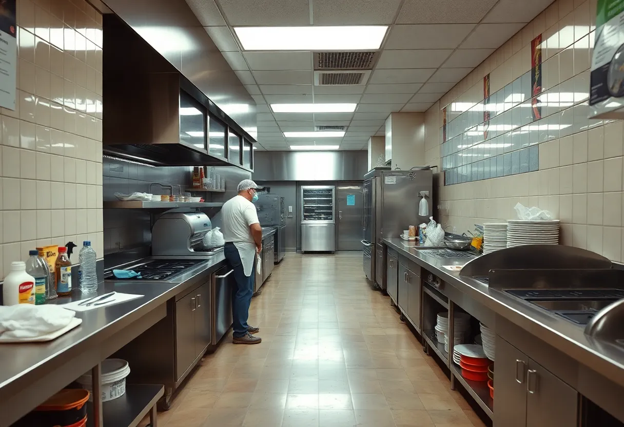 Pest evidence in a Dallas restaurant kitchen